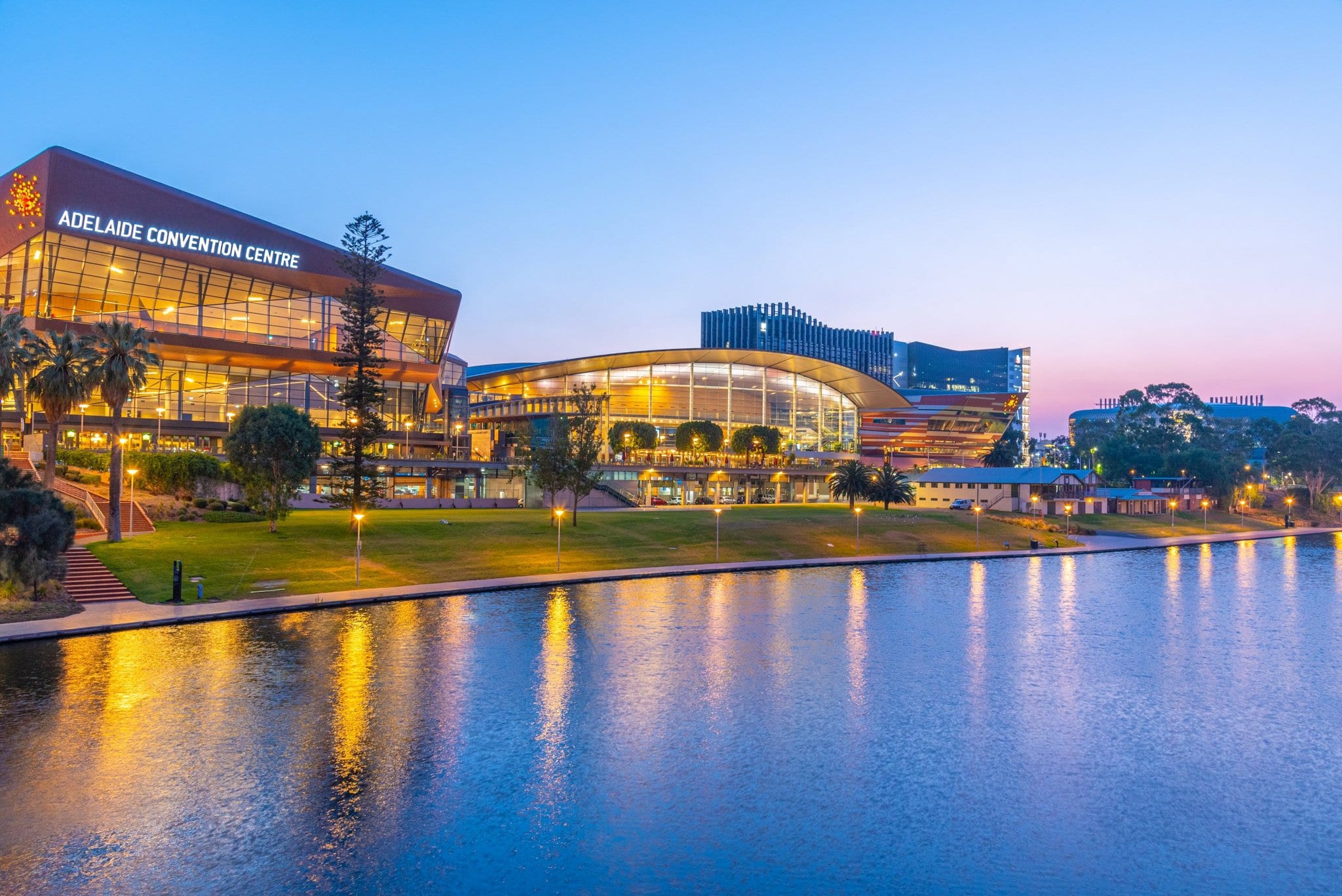 City of Adelaide, River Torrens overlooking the Adelaide Convention Centre